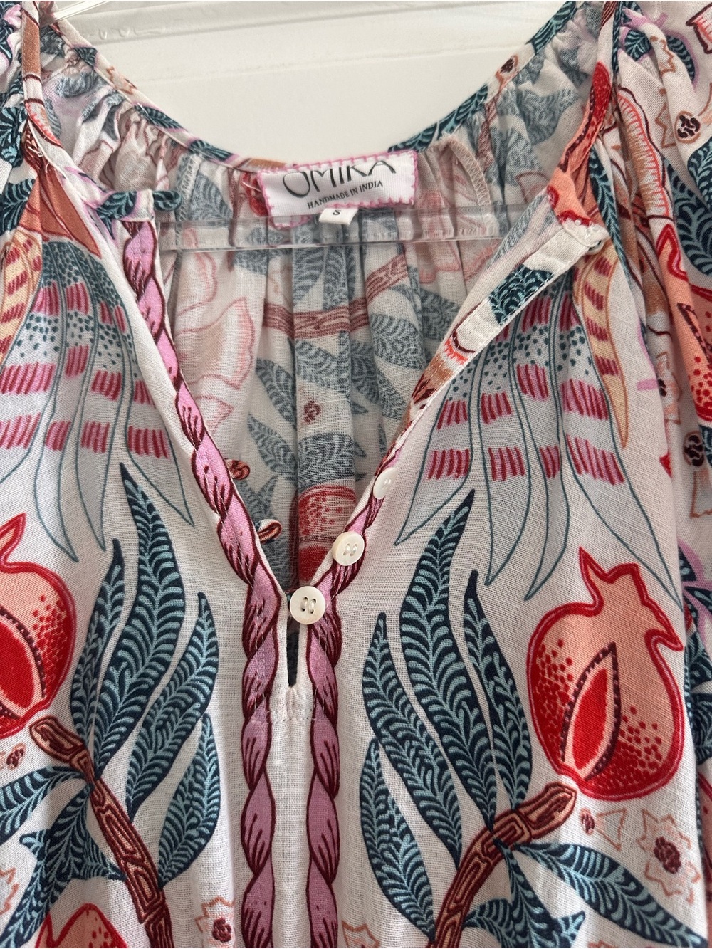 Omika Cora Midi Dress Floral Boho V-Neck Resort Vacation - Picture 5 of 13